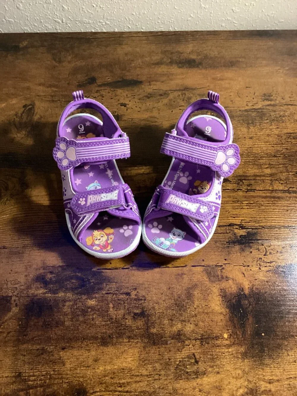 PAW Patrol Girls Purple Skye & Everest Sandals